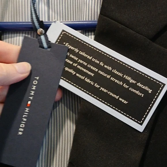 Nwt Tommy Hilfiger Wool Men's Black Adams Blazer Classic Tailored Trim Fit - Picture 3 of 10